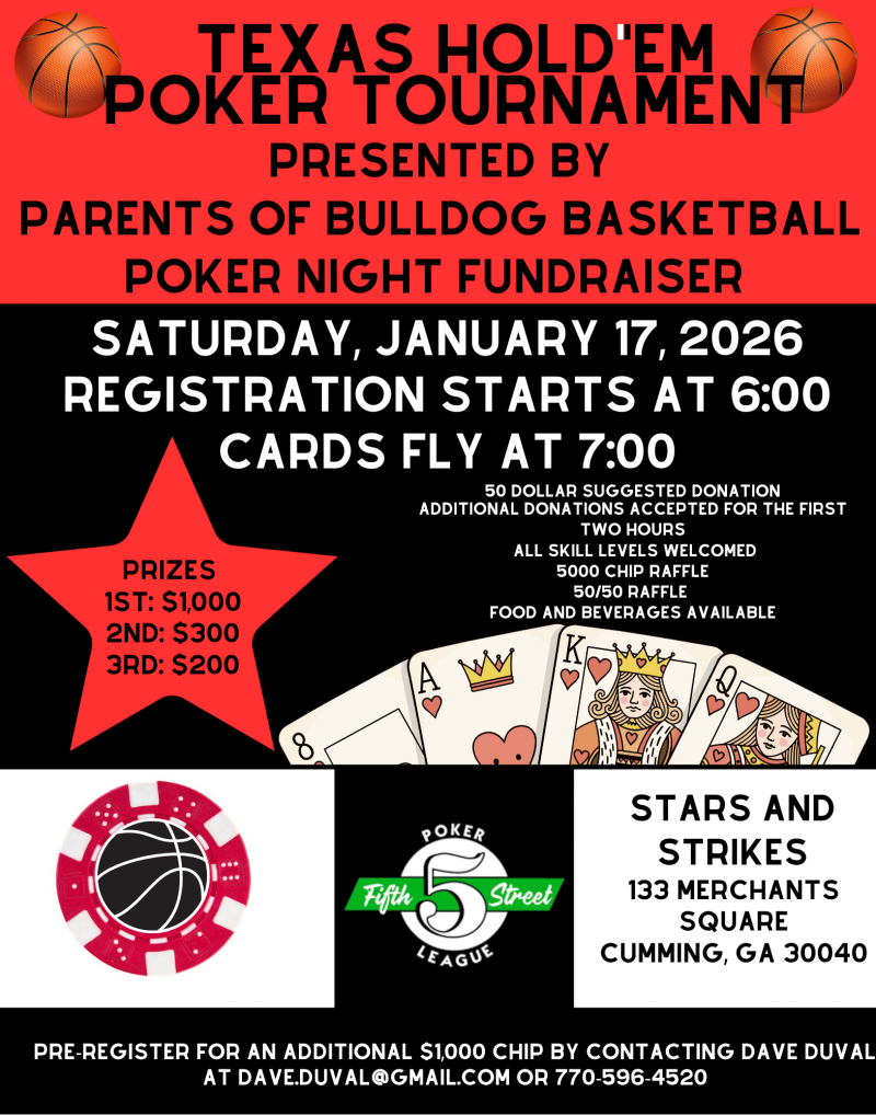 FCHS Basketball Poker Fundraiser Tournament - Stars and Strikes at 5thstreetpoker.com